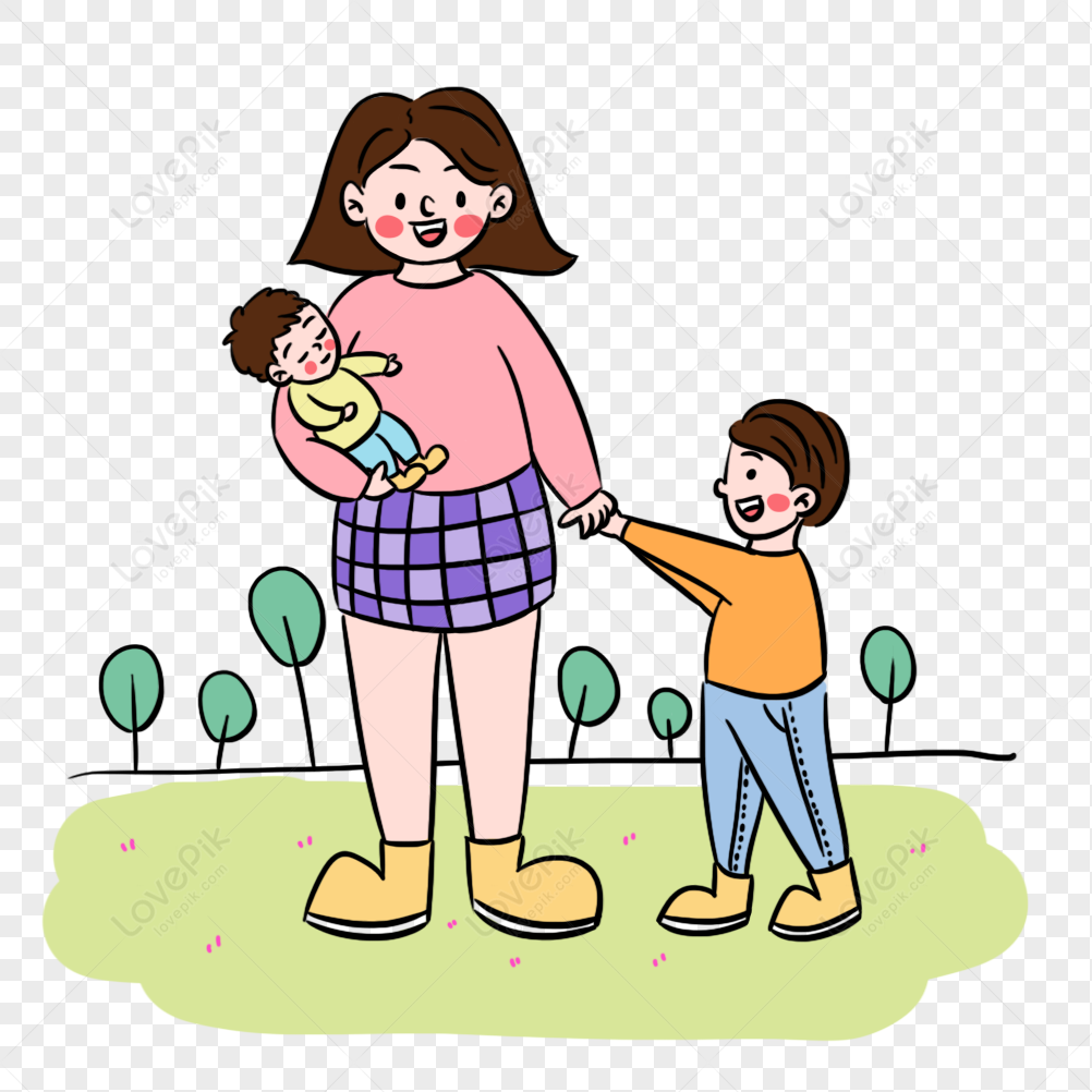 Detail Gambar Animasi Ibu Dan Anak Simple Nomer 5