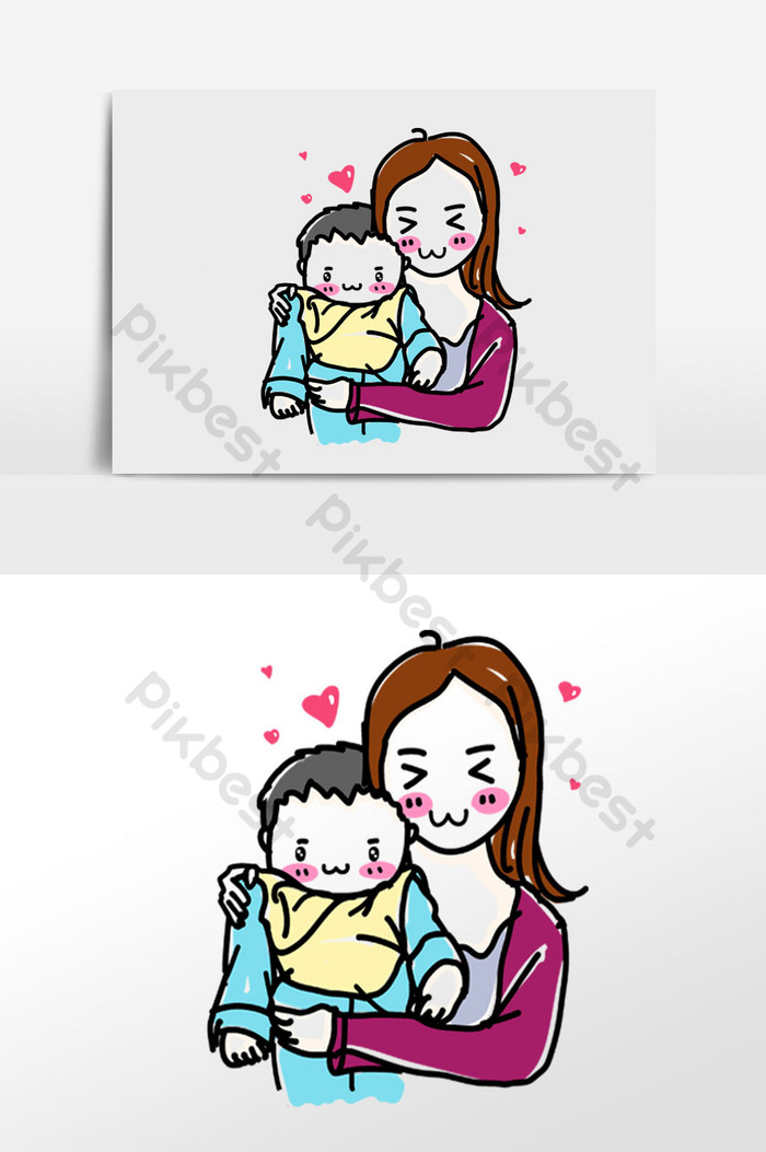 Detail Gambar Animasi Ibu Dan Anak Simple Nomer 44