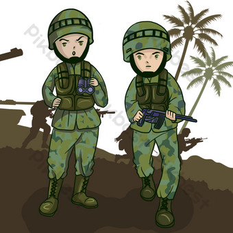 Detail Gambar Animasi Karakter Tentara Nomer 6
