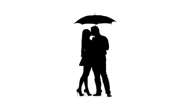 Detail Paar Unterm Regenschirm Nomer 4