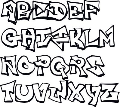 Detail Schrift Graffiti Abc Nomer 24