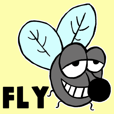 Detail Fly Drawing Nomer 8