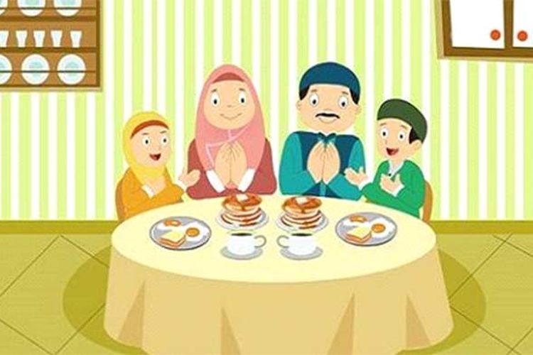 Detail Gambar Animasi Makan Bersama Keluarga Nomer 13