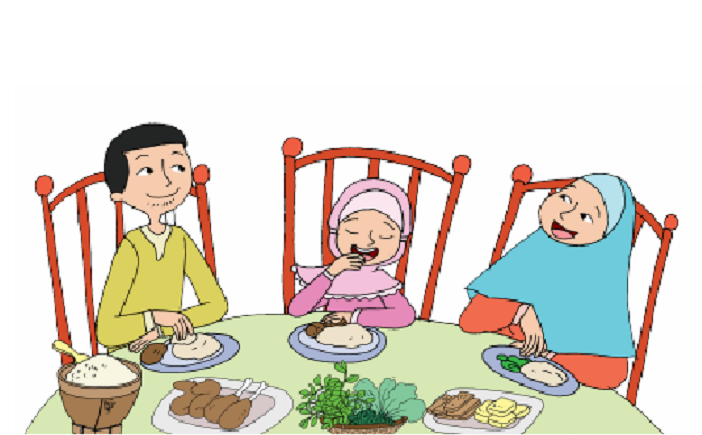 Detail Gambar Animasi Makan Bersama Keluarga Nomer 5