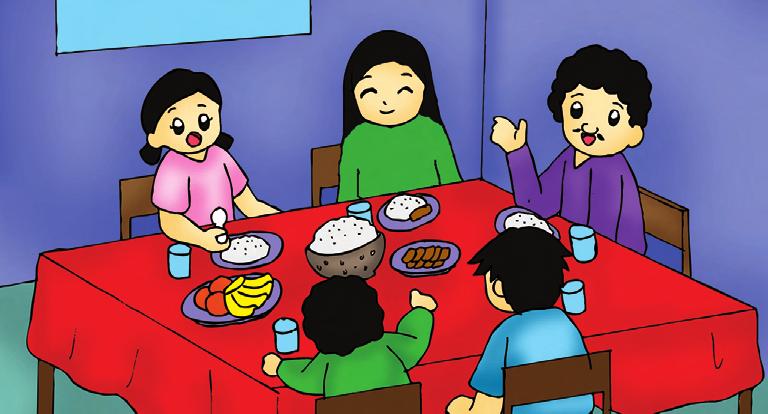 Detail Gambar Animasi Makan Bersama Keluarga Nomer 33