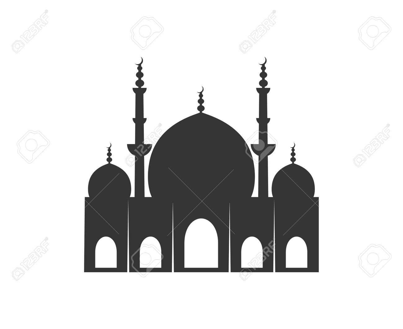 Detail Gambar Animasi Masjid Hitam Putih Nomer 23
