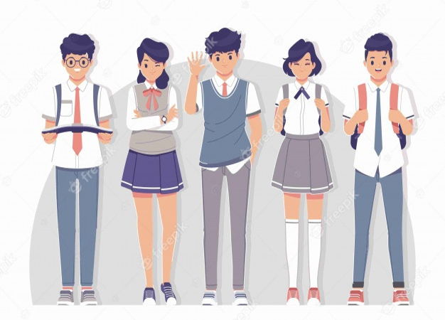 Detail Gambar Animasi Memakai Seragam Sekolah Nomer 41