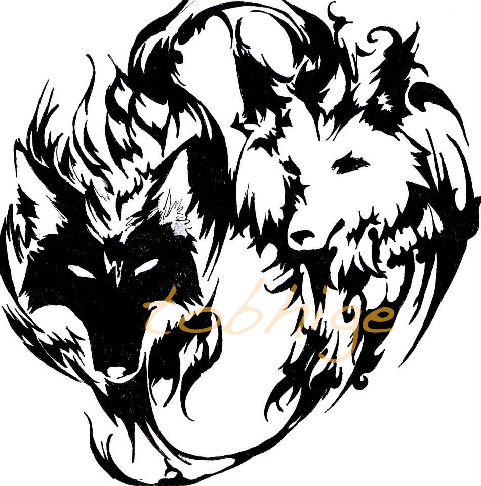 Detail Wolf Yin Yang Nomer 24