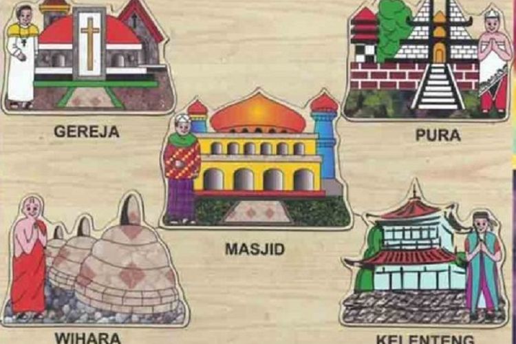 Detail Gambar Animasi Tempat Ibadah 6 Agama Di Indonesia Nomer 2