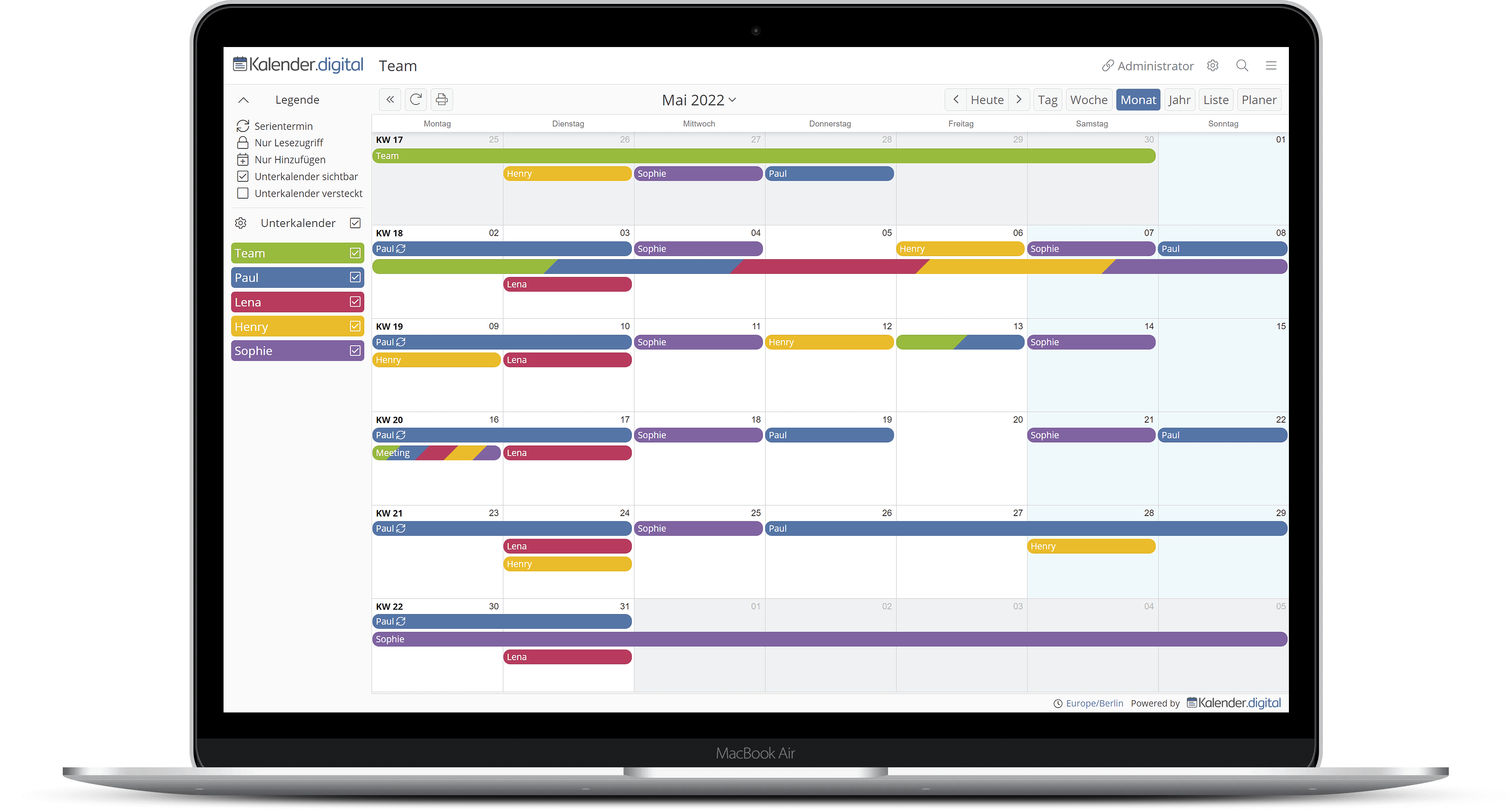 Detail Digitaler Kalender Wand Nomer 3