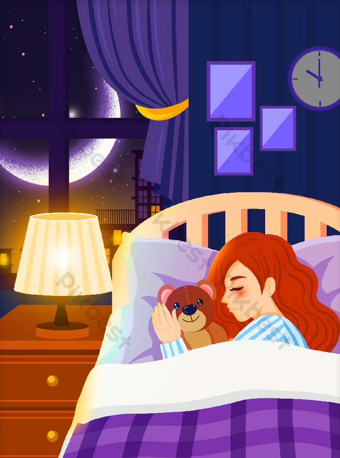 Detail Gambar Animasi Tidur Malam Nomer 47