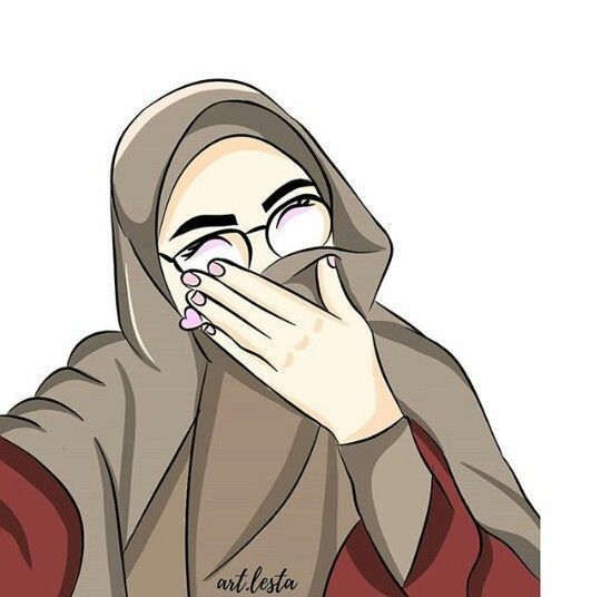 Detail Gambar Animasi Wanita Berhijab Berkacamata Nomer 14