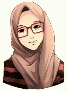 Detail Gambar Animasi Wanita Berhijab Berkacamata Nomer 24