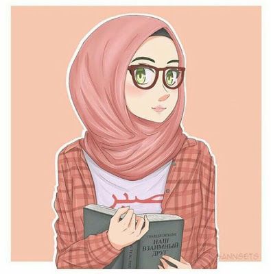 Detail Gambar Animasi Wanita Berhijab Berkacamata Nomer 4