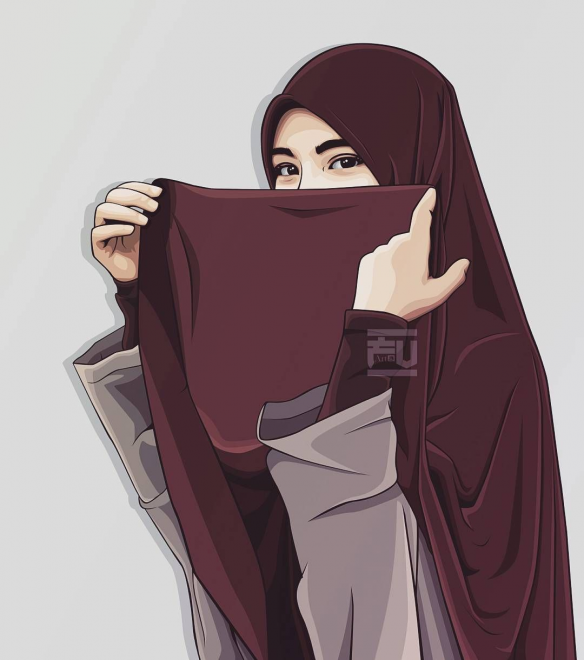 Detail Gambar Animasi Wanita Berhijab Berkacamata Nomer 36