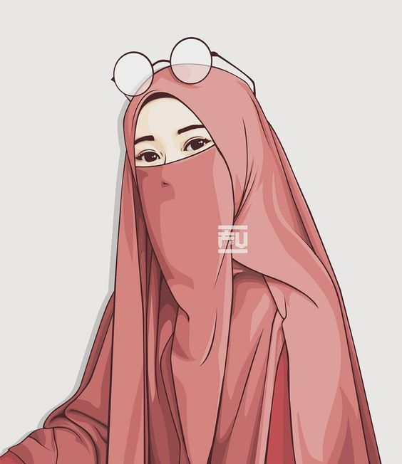 Detail Gambar Animasi Wanita Berhijab Berkacamata Nomer 44