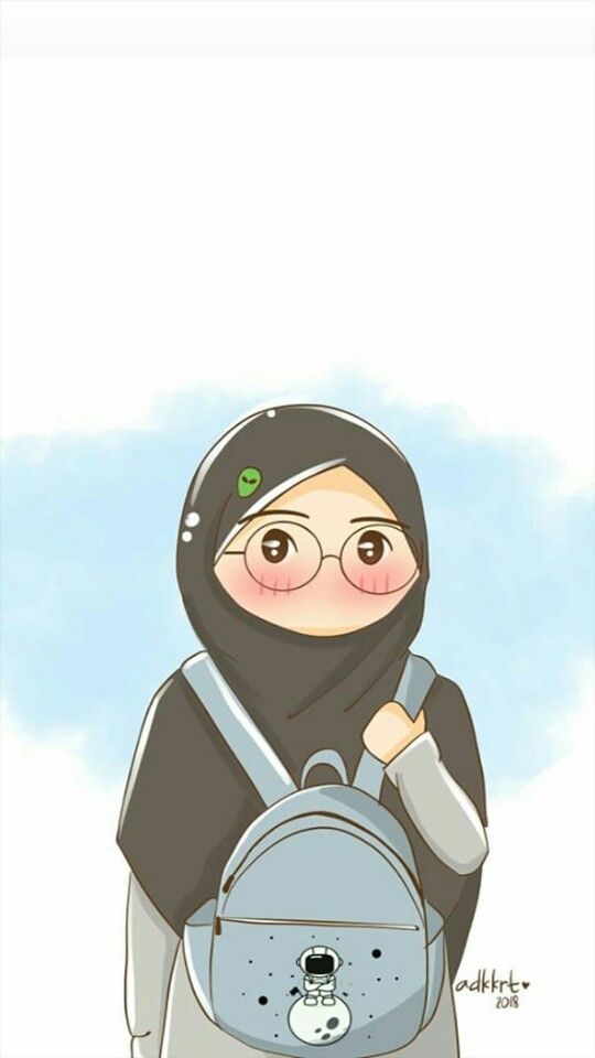 Detail Gambar Animasi Wanita Berhijab Berkacamata Nomer 54