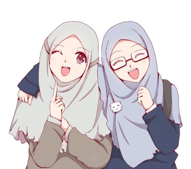 Detail Gambar Animasi Wanita Berhijab Berkacamata Nomer 55