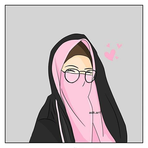 Detail Gambar Animasi Wanita Berhijab Berkacamata Nomer 59