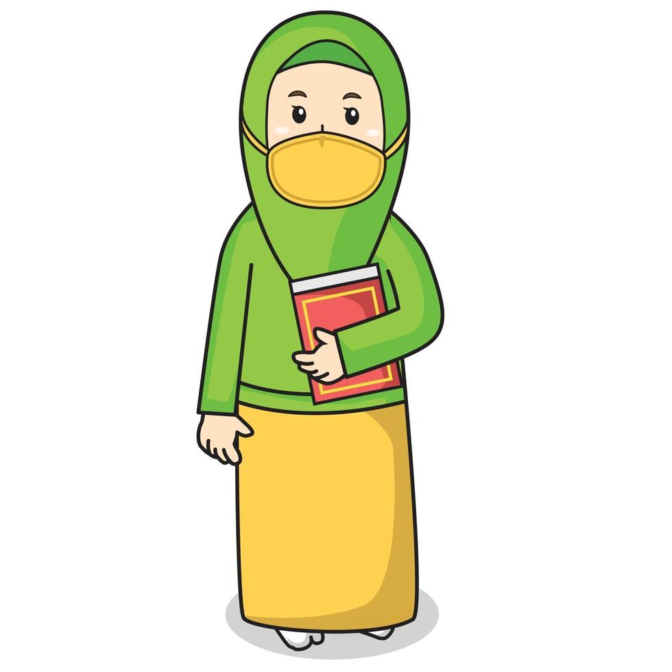 Detail Gambar Animasi Wanita Berhijab Vector Nomer 49