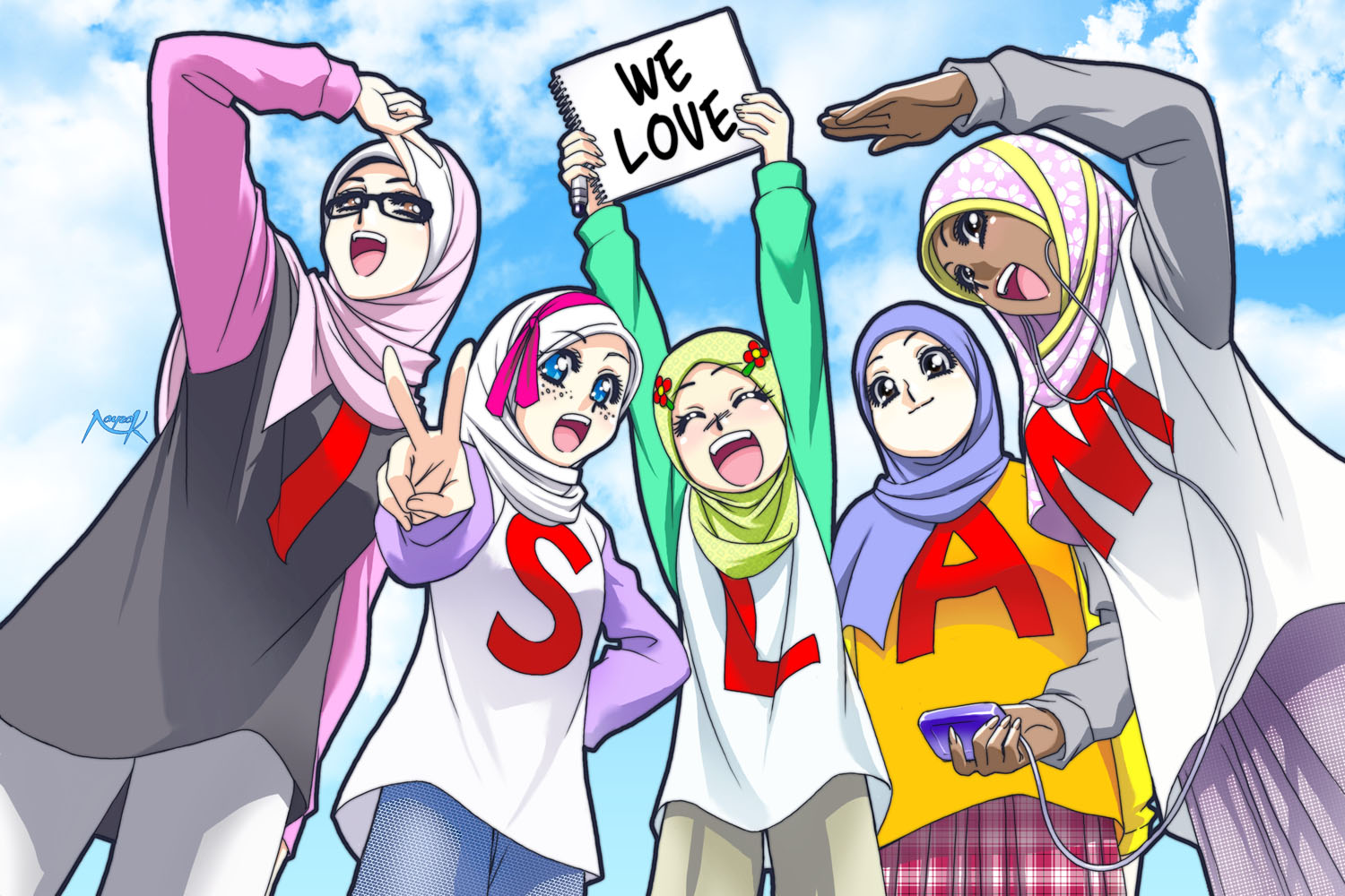 Detail Gambar Anime Hijab Orang Kembar Nomer 19