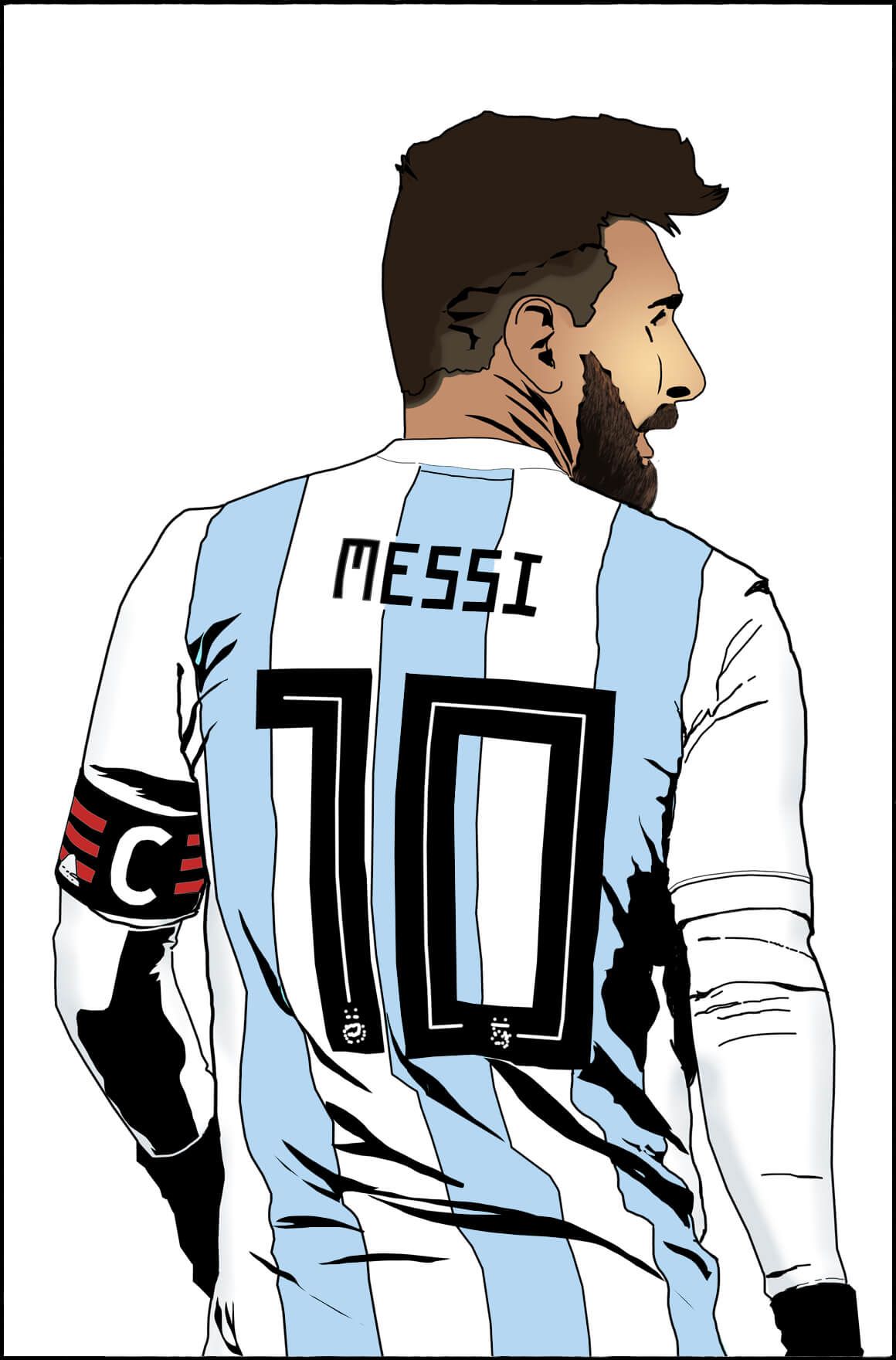 Detail Argentinien Trikot Messi 2018 Nomer 7