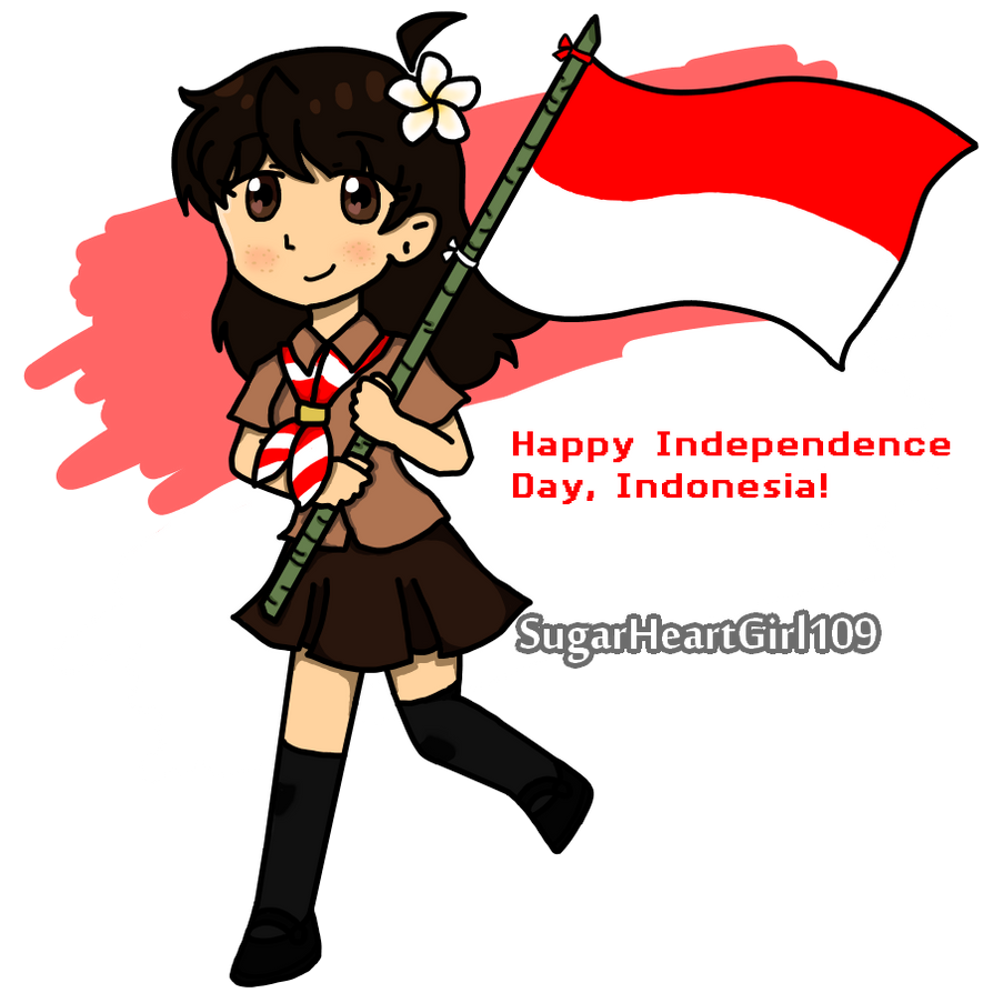 Detail Gambar Anime Memegang Bendera Merah Putih Nomer 52