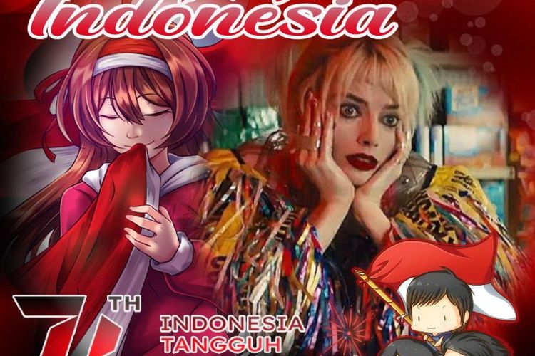 Detail Gambar Anime Memegang Bendera Merah Putih Yang Tidak Berwarna Nomer 20