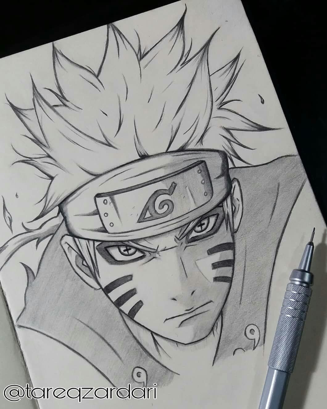 Detail Gambar Anime Naruto Pensil Nomer 12