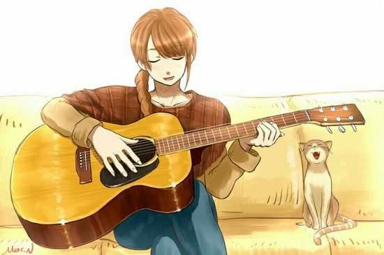 Detail Gambar Anime Pegang Gitar Nomer 2