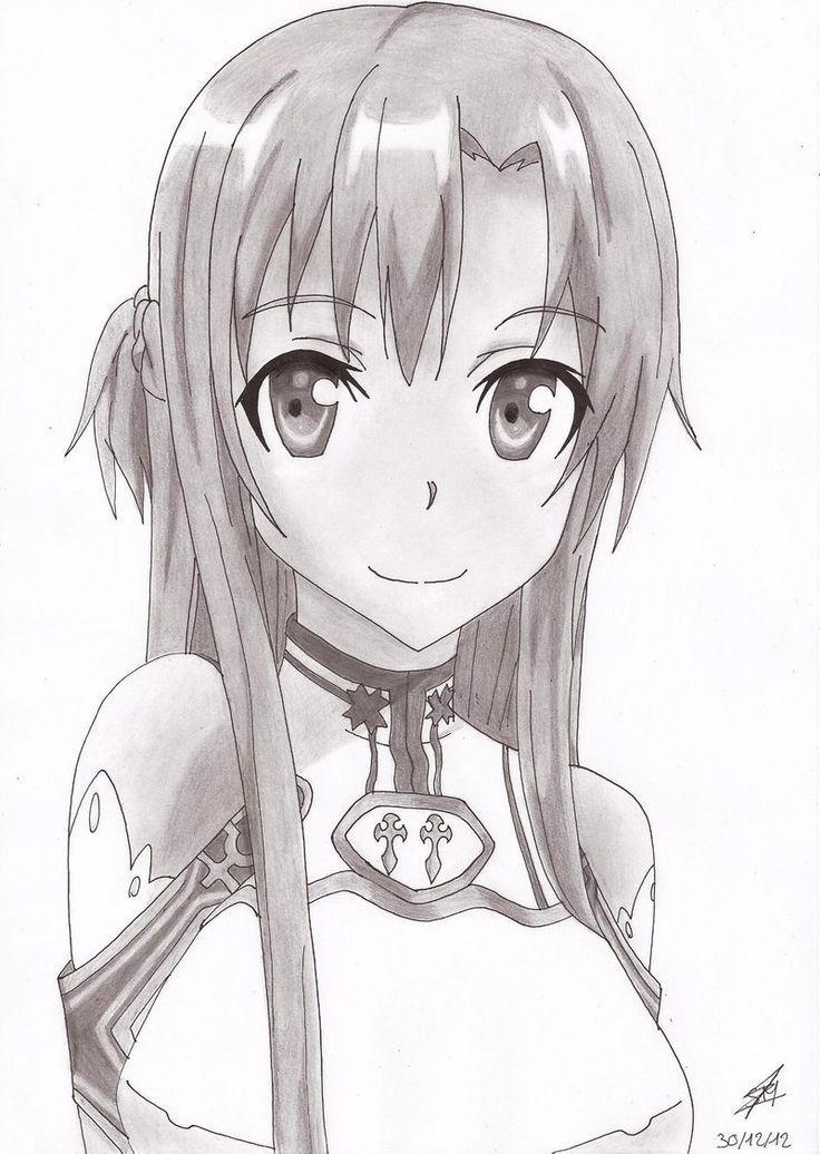 Detail Gambar Anime Sao Dengan Pensil Nomer 46