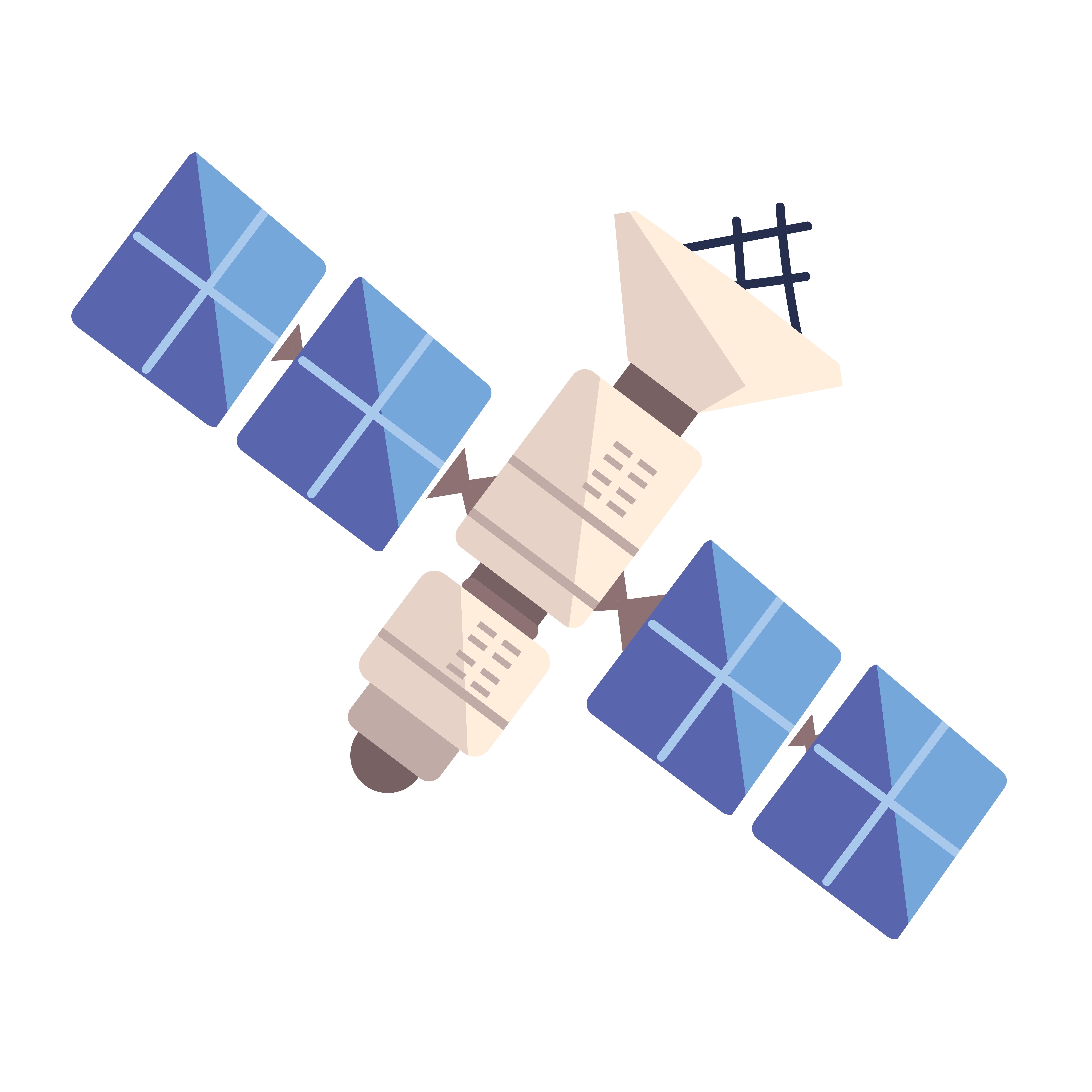 Detail Satellite Vector Nomer 9