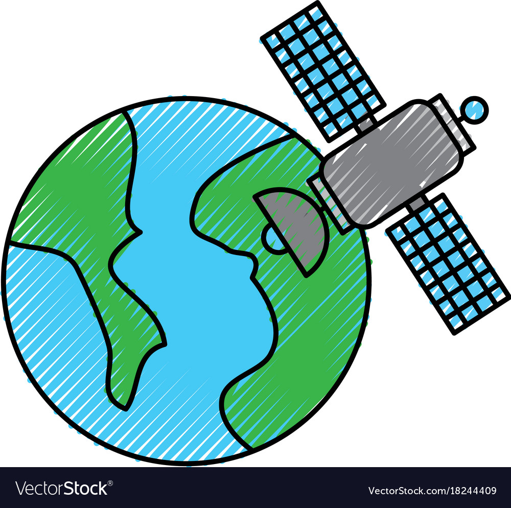 Detail Satellite Vector Nomer 24