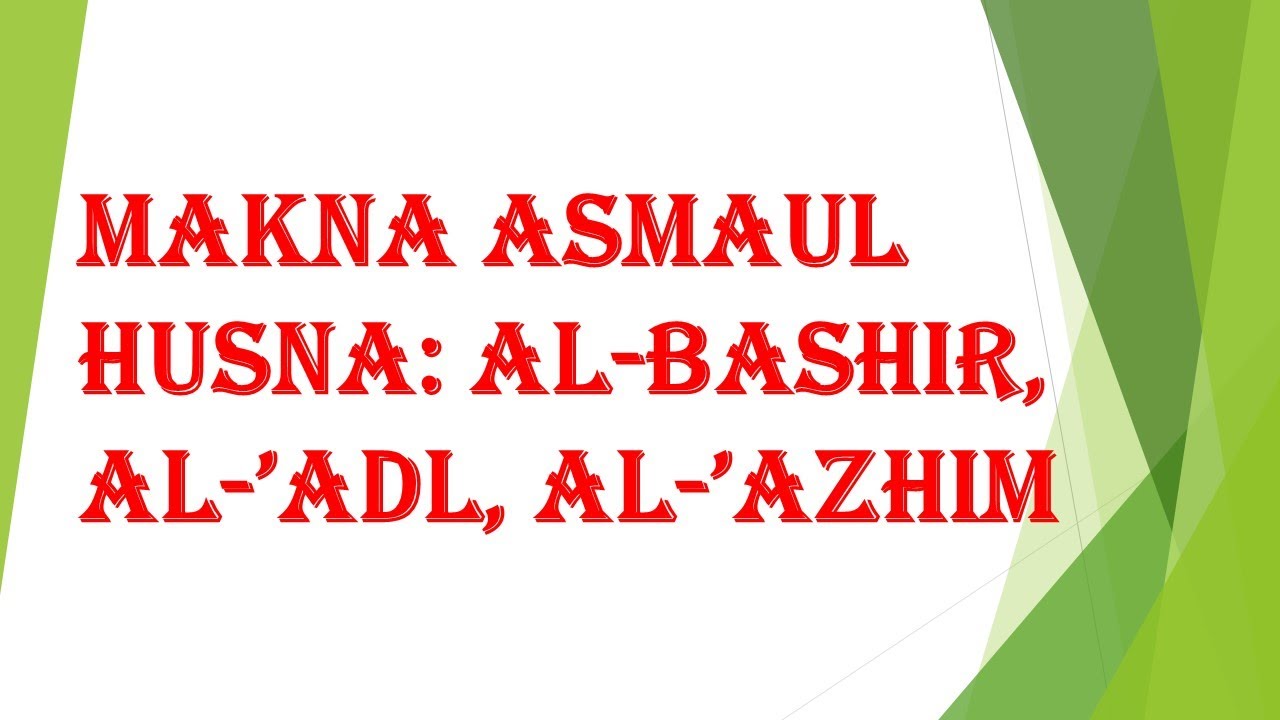 Detail Gambar Asmaul Husna Al Bashir Nomer 32