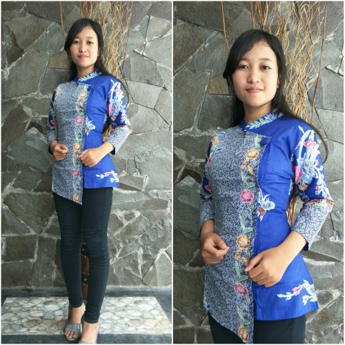 Detail Gambar Atasan Batik Kerja Wanita Nomer 16