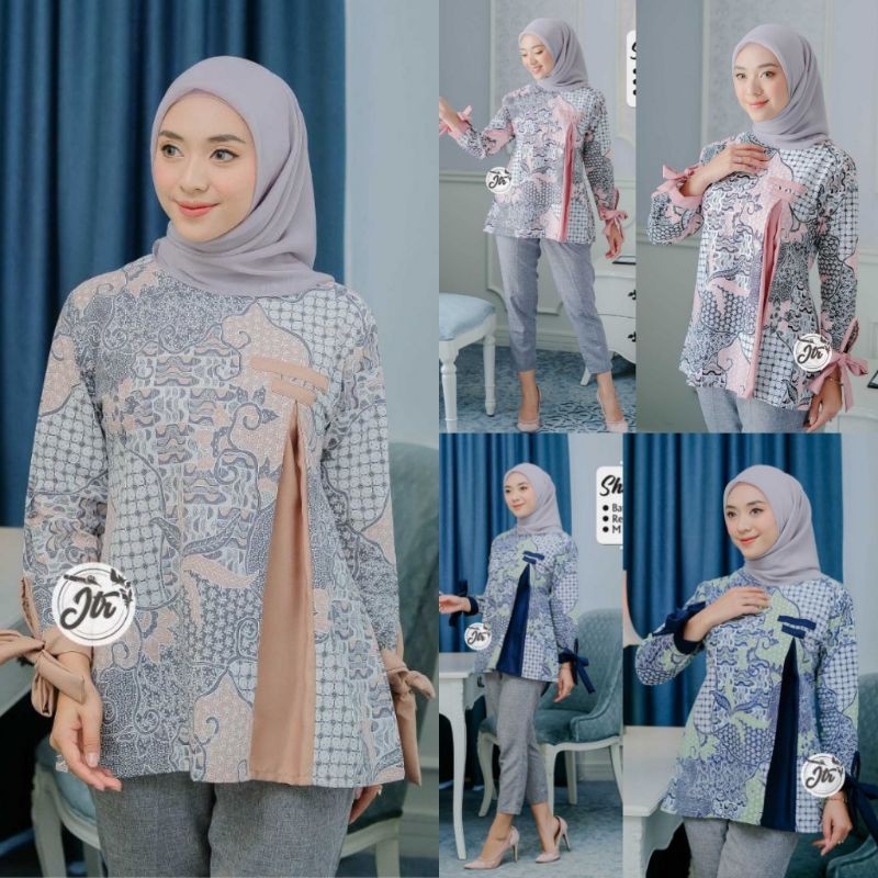 Detail Gambar Atasan Batik Kerja Wanita Nomer 45