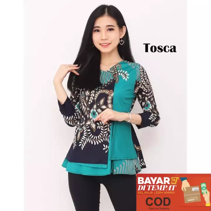 Detail Gambar Atasan Batik Kerja Wanita Nomer 6