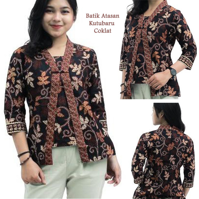 Detail Gambar Atasan Batik Wanita Nomer 2