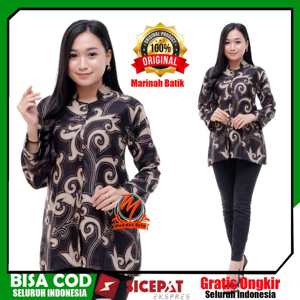 Detail Gambar Atasan Batik Wanita Nomer 3