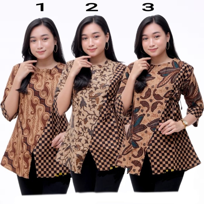 Detail Gambar Atasan Batik Wanita Nomer 22