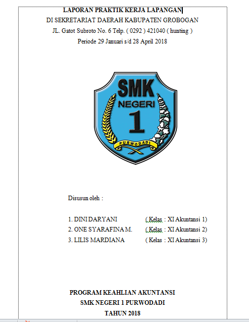 Detail Gambar Atau Bentuk Laporan Prakerin Nomer 21