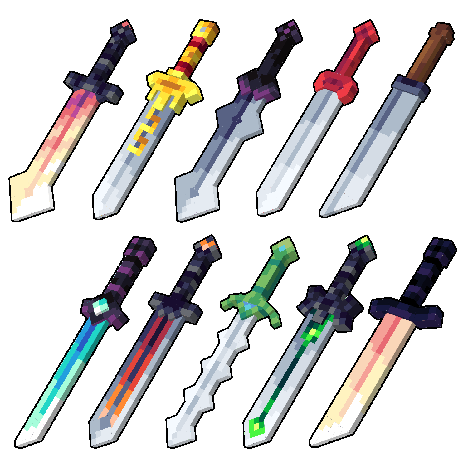 Detail Sword Pack Minecraft Nomer 11