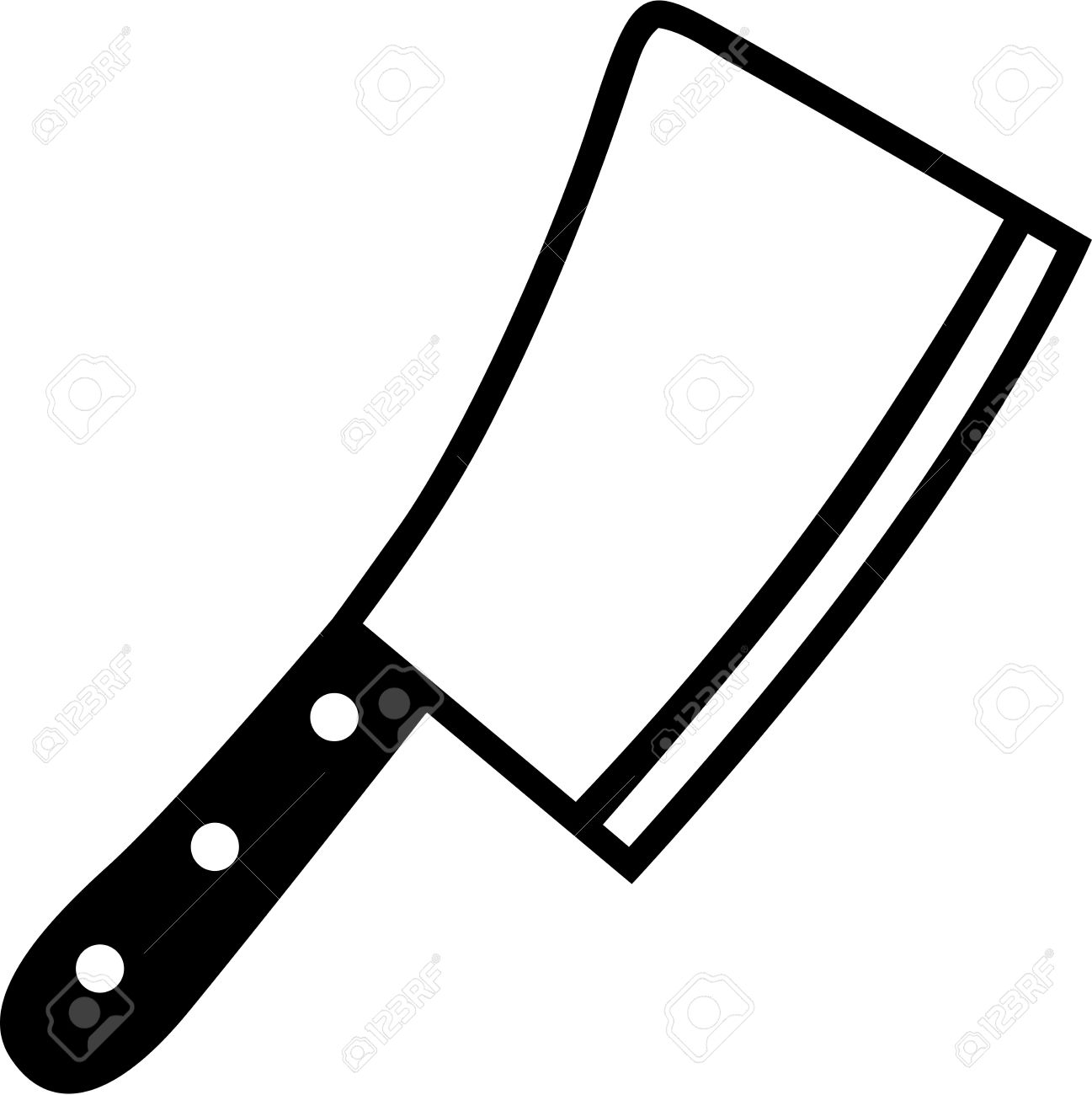 Detail Butcher Knife Vector Nomer 13