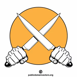 Detail Butcher Knife Vector Nomer 8