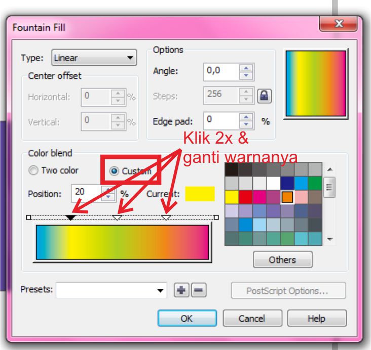 Detail Cara Gradasi Warna Corel Nomer 27