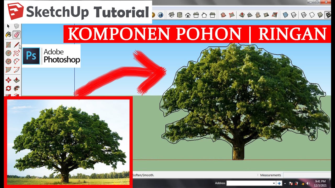 Detail Cara Memberi Pohon Di Sketchup Nomer 11