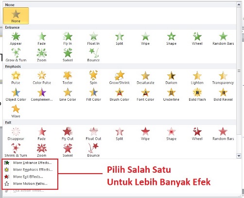 Detail Cara Membuat Animasi Bergerak Di Powerpoint 2010 Nomer 43