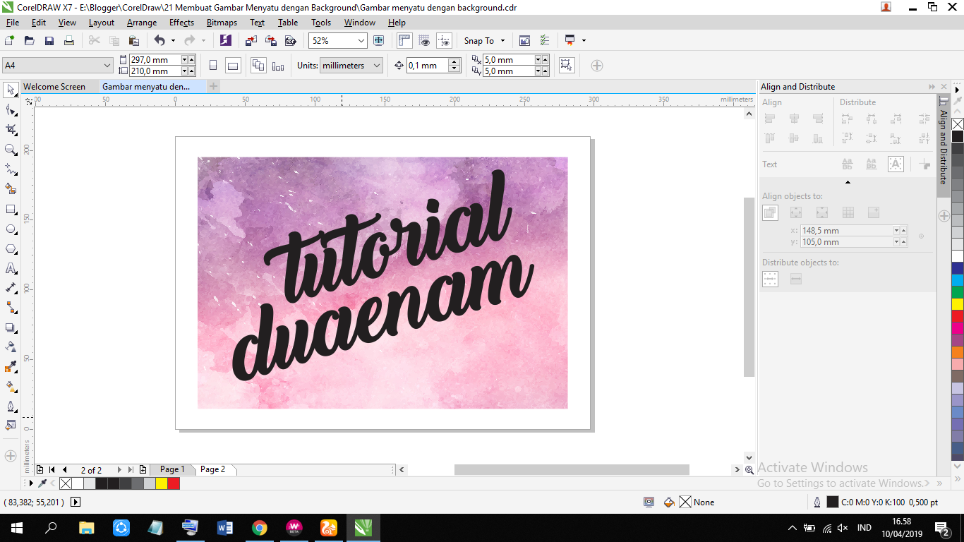 Detail Cara Membuat Background Coreldraw X7 Nomer 8