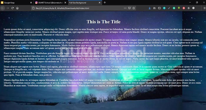 Detail Cara Membuat Background Html Full Screen Dengan Notepad Nomer 10