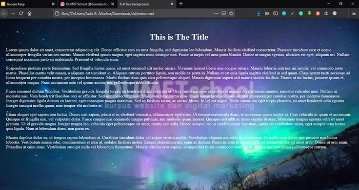 Detail Cara Membuat Background Html Full Screen Dengan Notepad Nomer 34